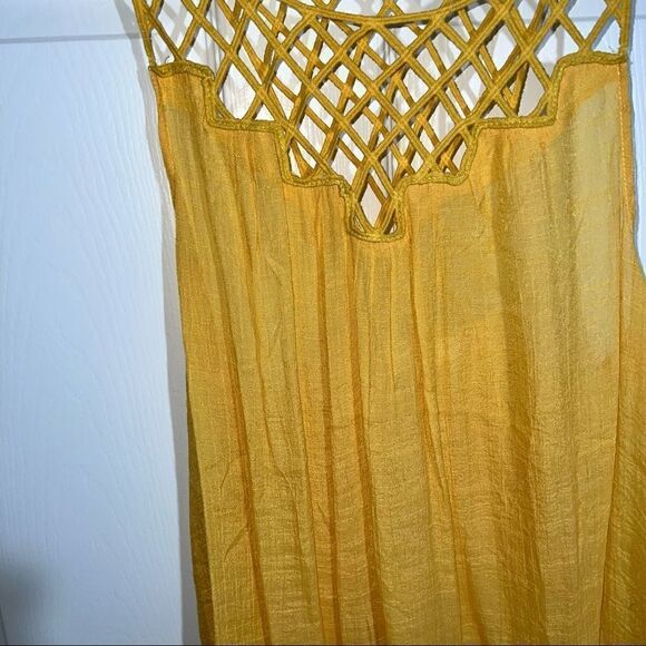 Entro Mustard Yellow tank tunic with netting in front &back - Picture 8 of 14